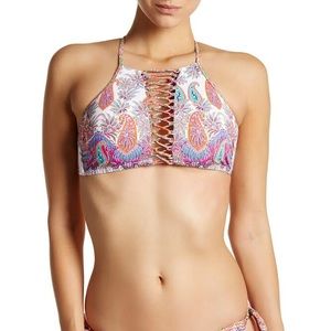 Nanette Lepore Gypsy Queen Halter Print Bikini Top